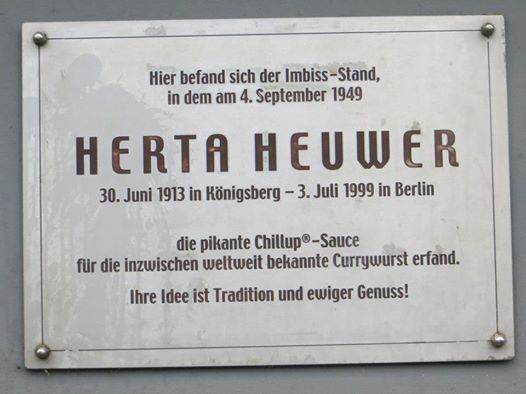 My obsession with the taste of Berlin grew even stronger when I learned that the Currywurst was invented in my mom's home district of Berlin-Charlottenburg.  In fact, the first Currywurst stand was right around the corner from where I used to go shopping with my Oma.